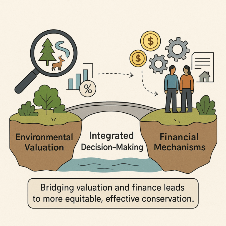 The relationship between environmental valuation and financial mechanisms